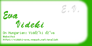 eva videki business card